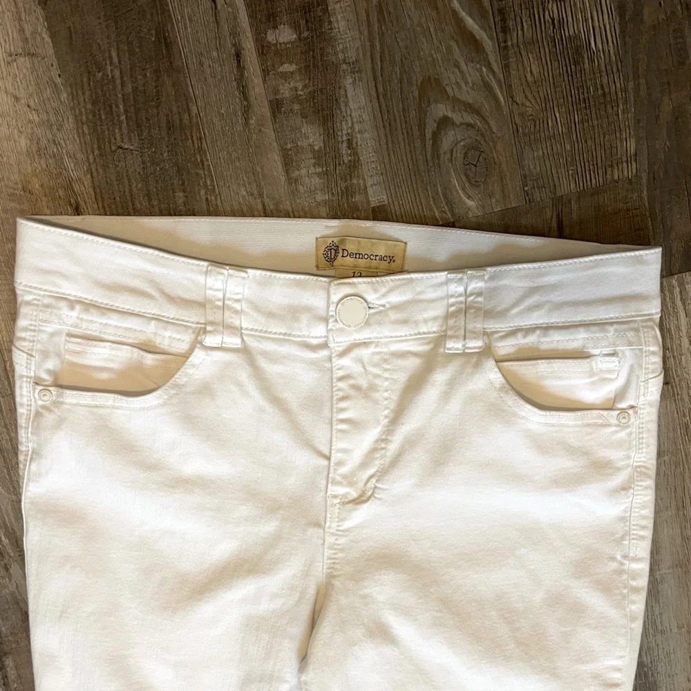 Democracy Women’s “Ab” Technology Straight High Waist Ankle Stretch Jeans, Sz 12 - Picture 3 of 10